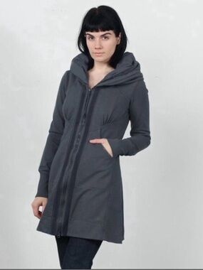 Prairie Underground Black shawl color Zip-Up Hoodie Jacket L NWOT